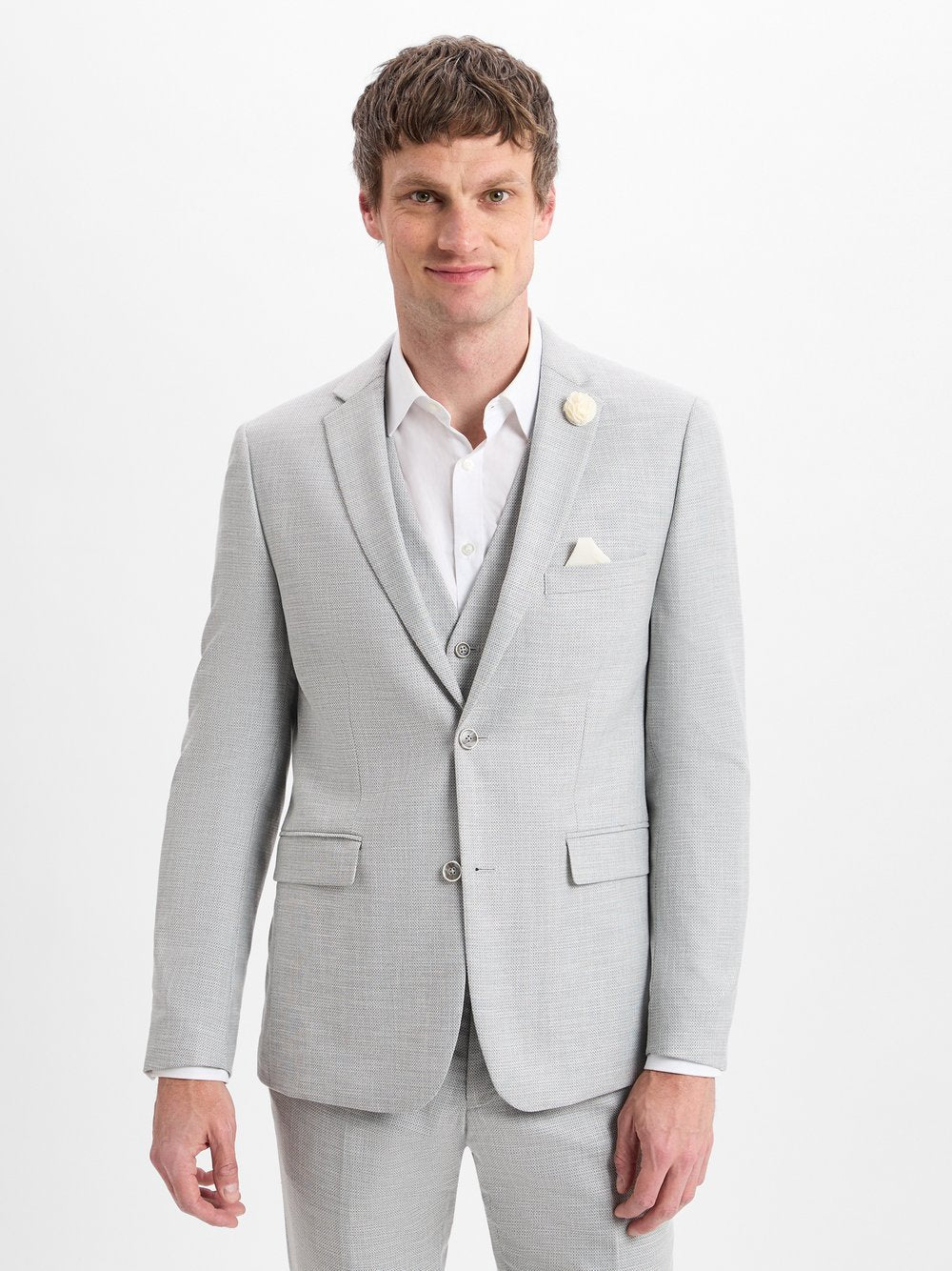 Finshley & Harding Baukasten-Sakko Herren Modern Fit Viskose gemustert