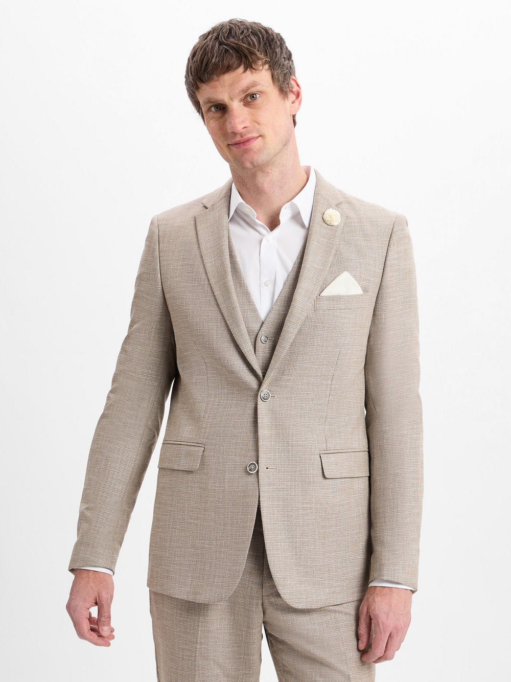 Finshley & Harding Baukasten-Sakko Herren Modern Fit Viskose gemustert
