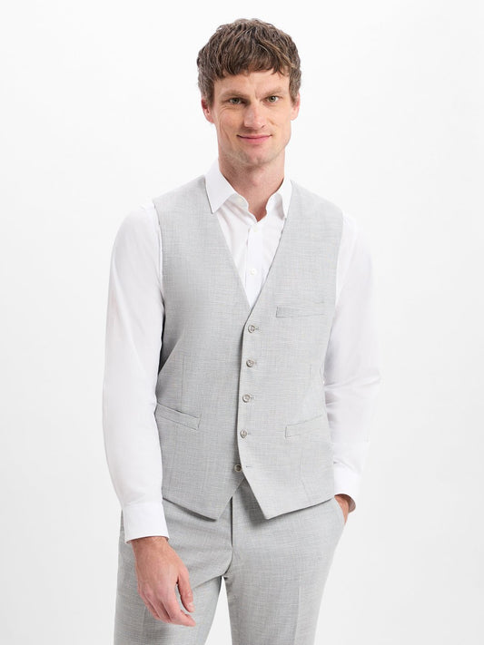 Finshley & Harding Baukasten-Weste Herren Modern Fit Viskose gemustert