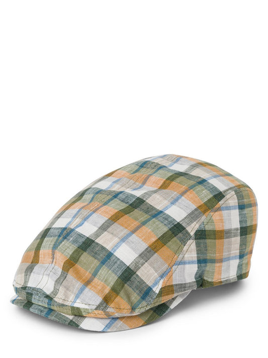 Göttmann Schiebermütze aus Leinen Herren kariert