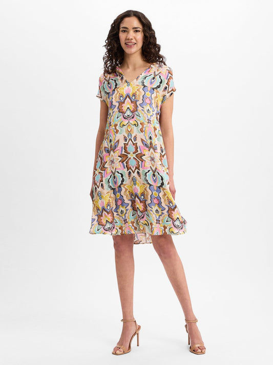 Robe Légère Freizeitkleid Damen Viskose gemustert