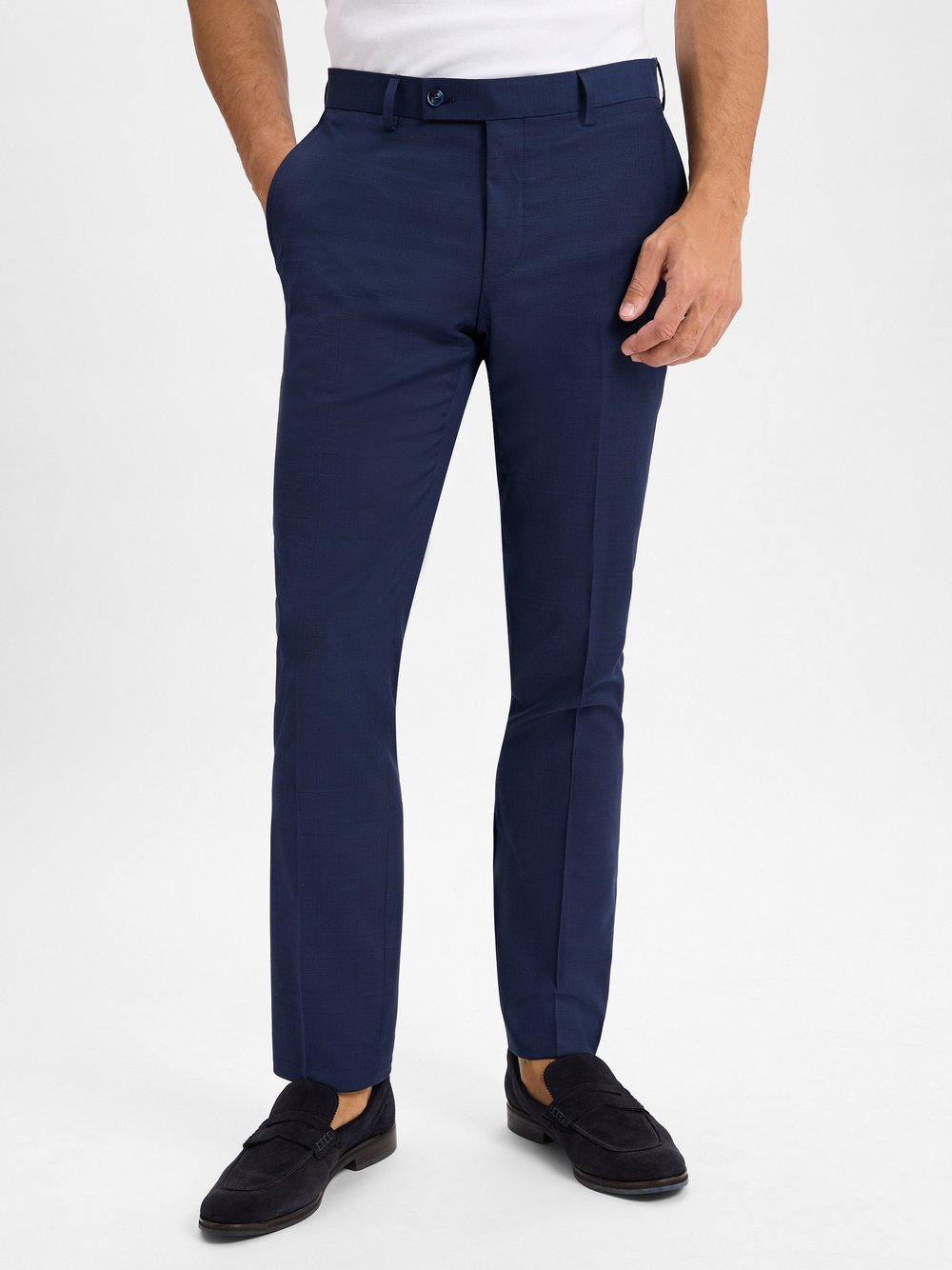 Daniel Hechter Baukasten-Anzughose mit Schurwoll-Anteil Herren Modern Fit Schurwolle strukturiert