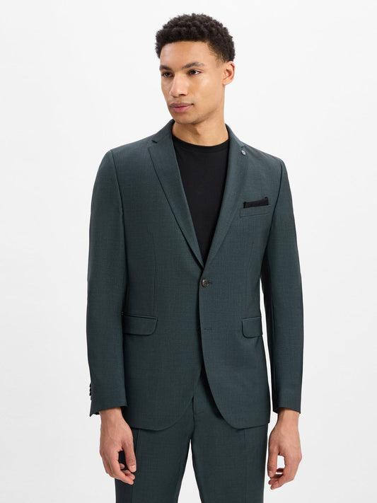 CG - CLUB of GENTS Baukasten-Sakko mit Woll-Anteil Herren Slim Fit meliert