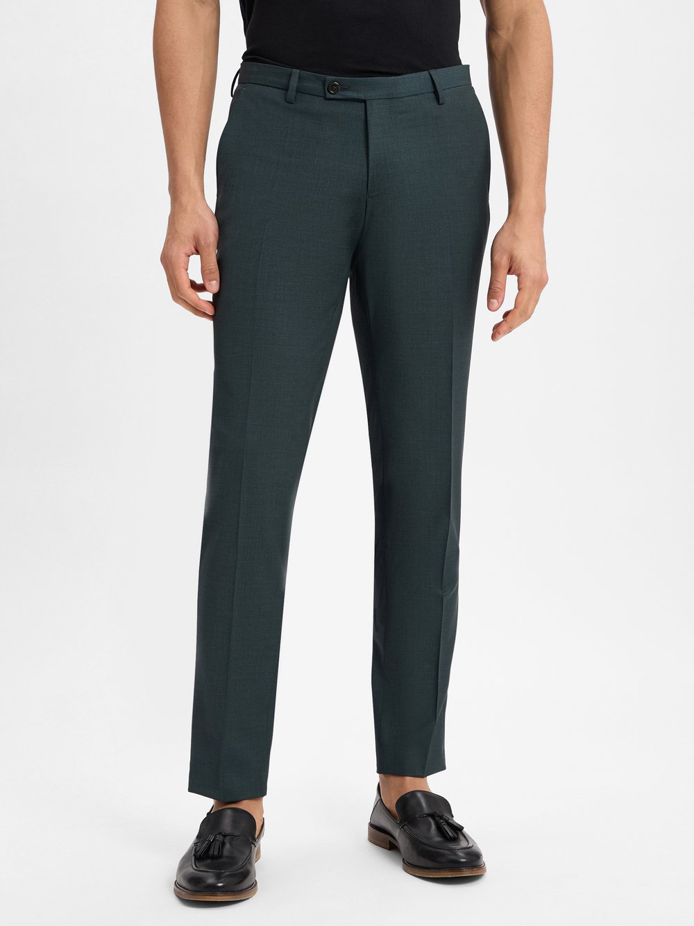 CG - CLUB of GENTS Baukasten-Anzughose mit Woll-Anteil Herren Slim Fit Viskose meliert