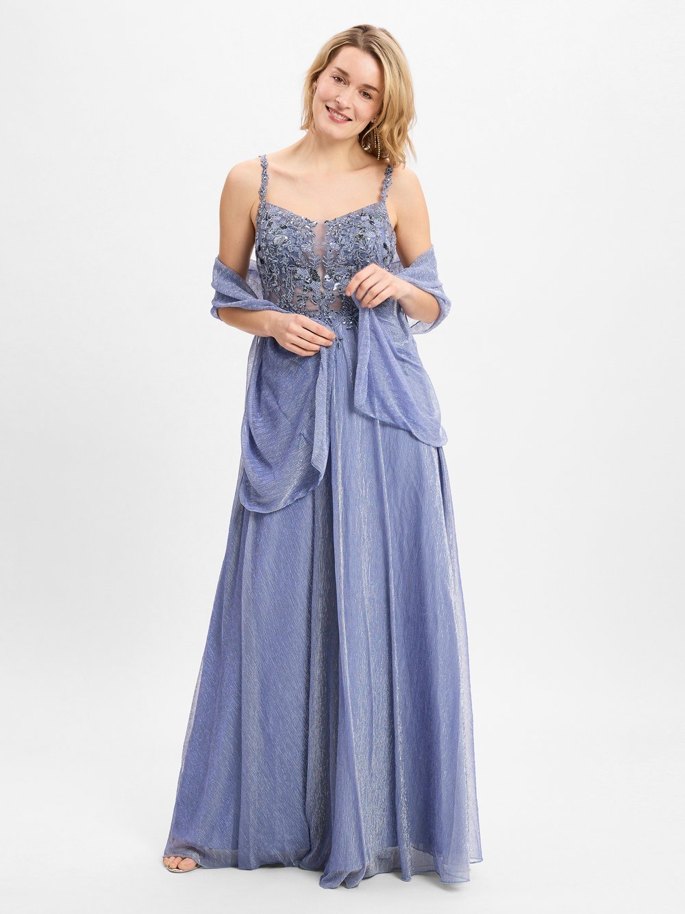 Unique Abendkleid mit Stola Damen