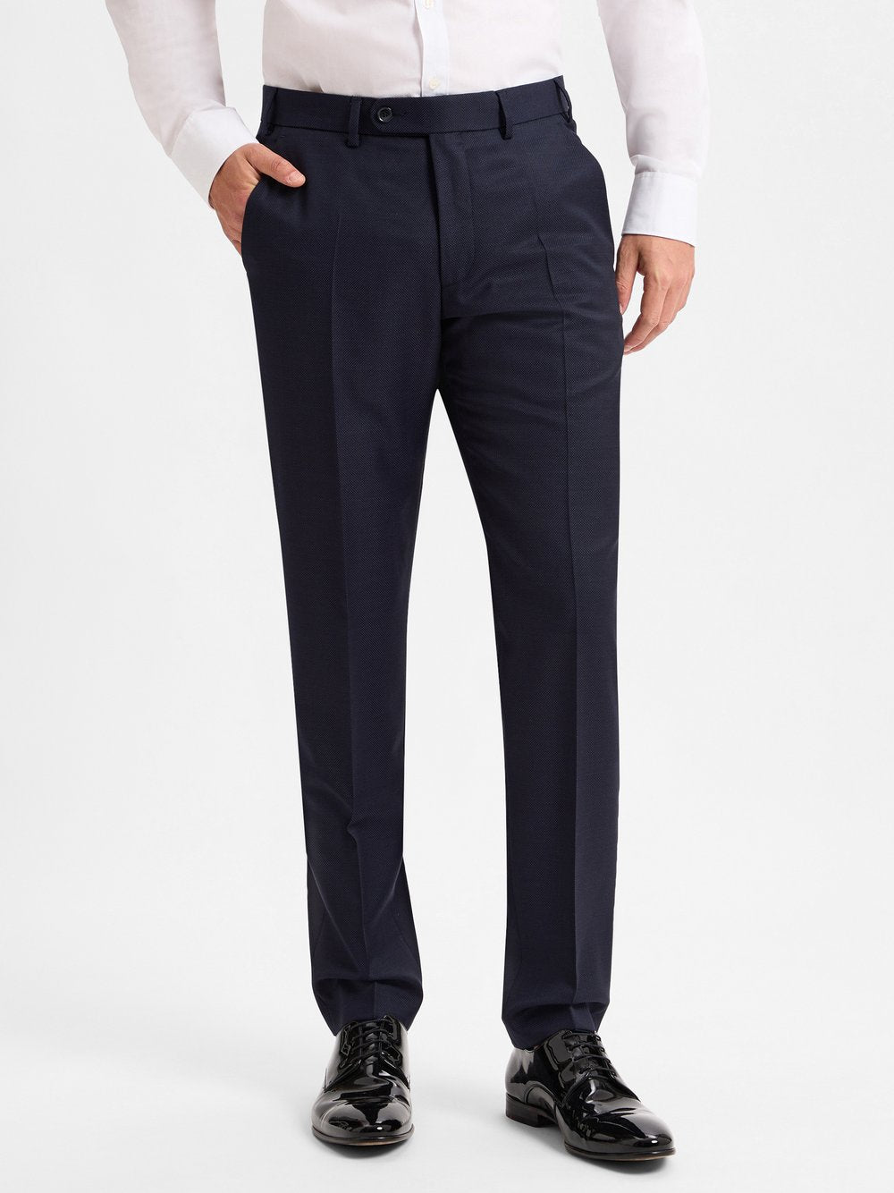 Digel Baukastem-Hose Herren Modern Fit Schurwolle strukturiert