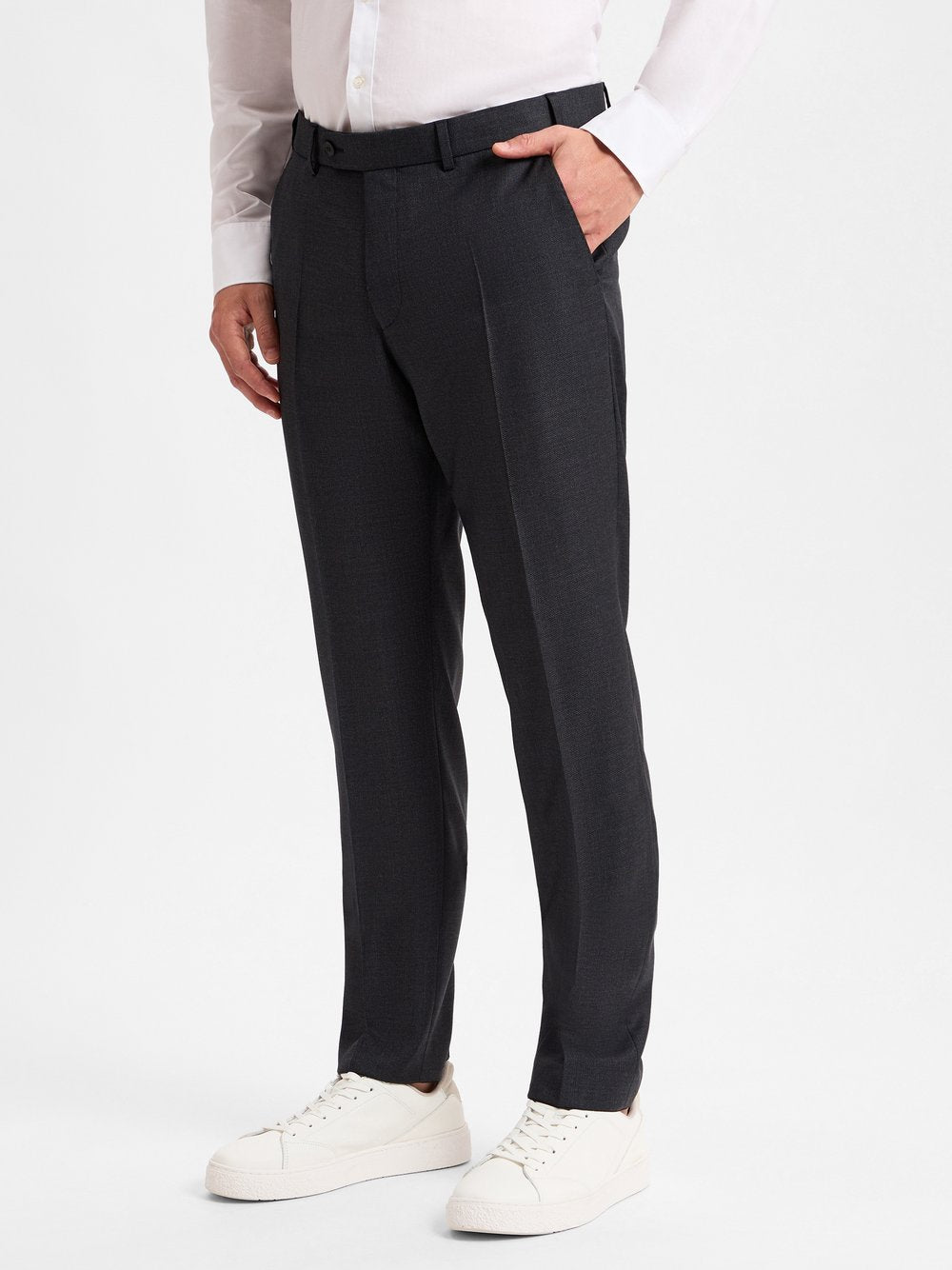 Digel Baukasten-Hose Herren Modern Fit Schurwolle strukturiert