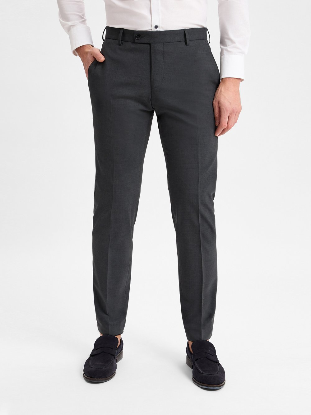 Finshley & Harding Baukasten-Anzughose Herren Modern Fit meliert