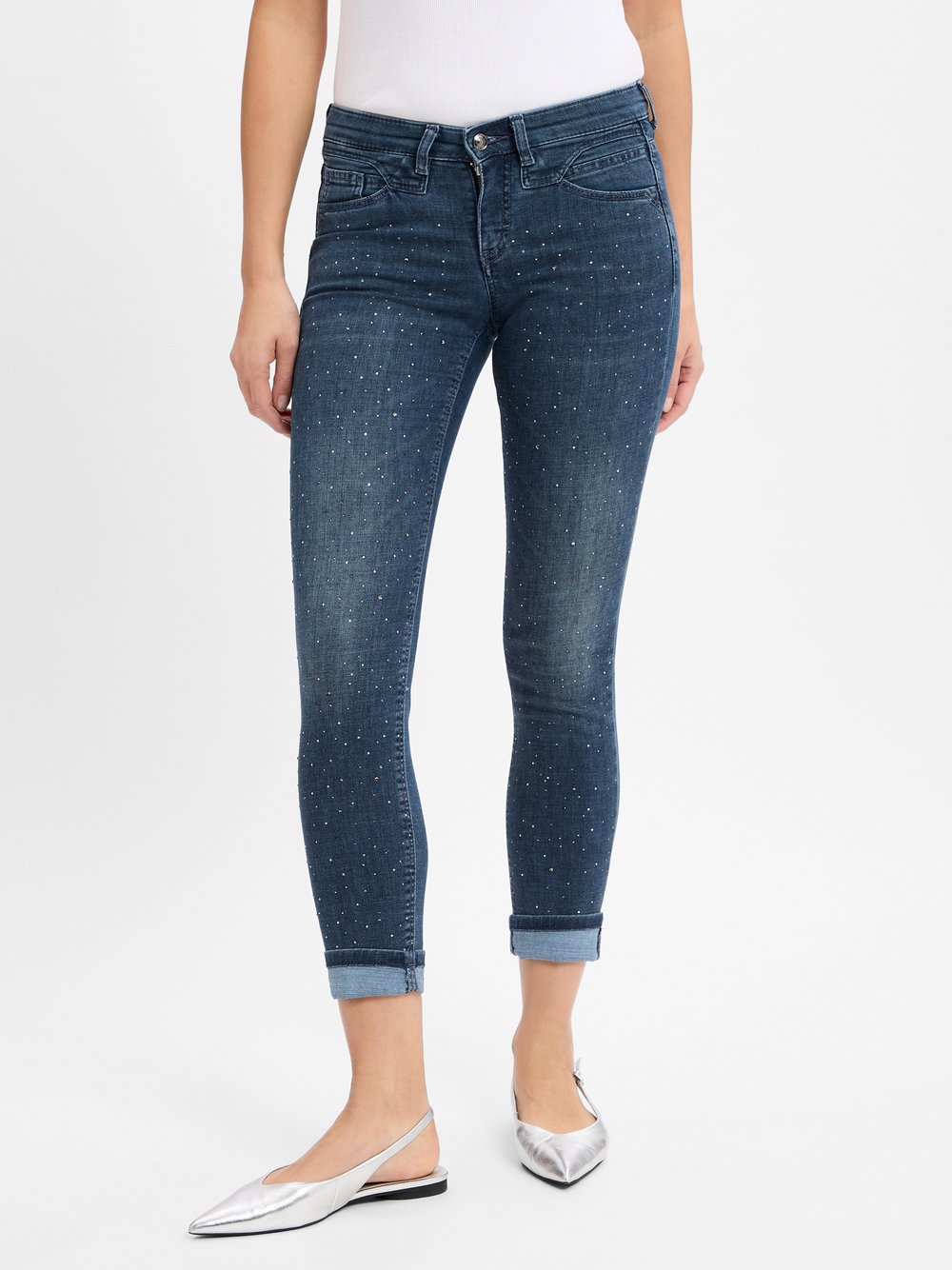 MAC Slim Fit-Jeans Damen Baumwolle