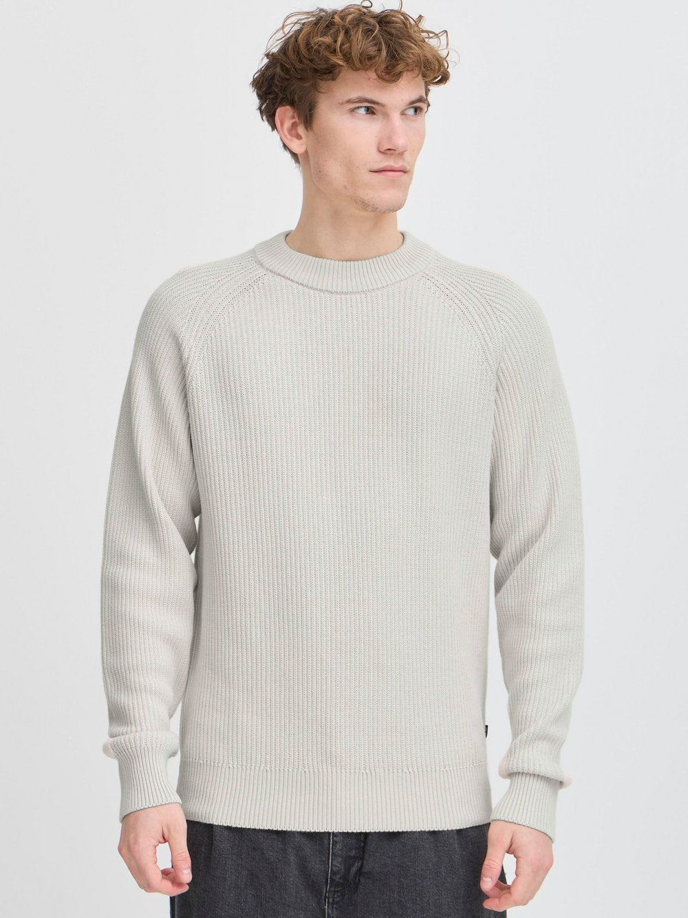 BLEND Strickpullover Herren Baumwolle meliert