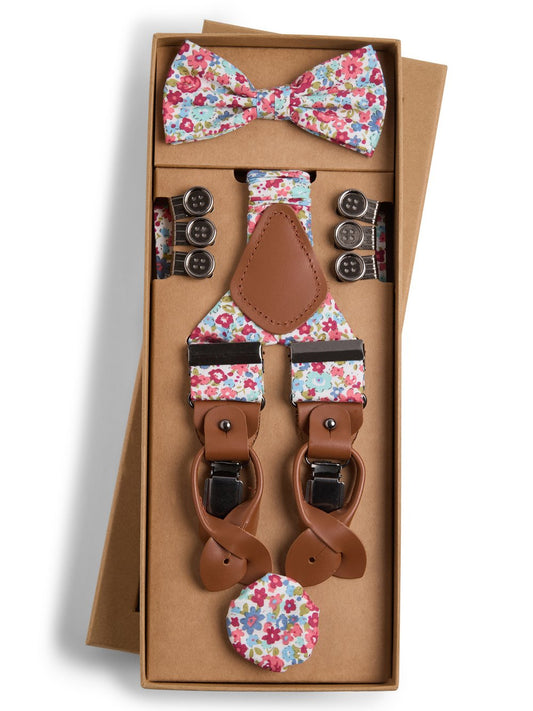 Finshley & Harding London Accessoire-Set Herren Baumwolle gemustert