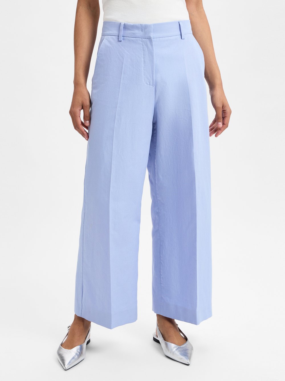 Weekend Max Mara Stoffhose mit Leinen-Anteil Damen Baumwolle