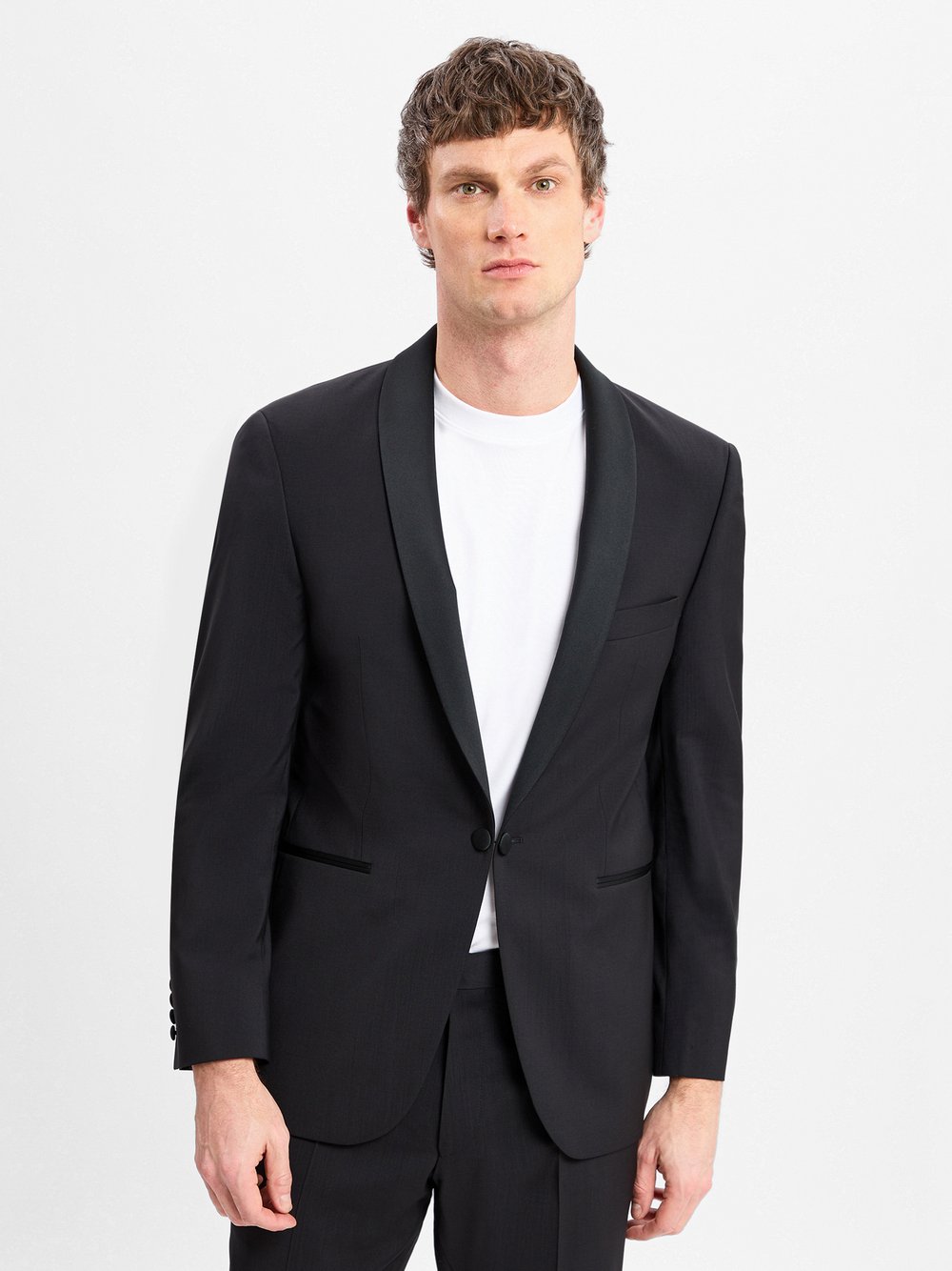 Digel Smoking-Baukasten-Sakko aus Schurwolle Herren Modern Fit