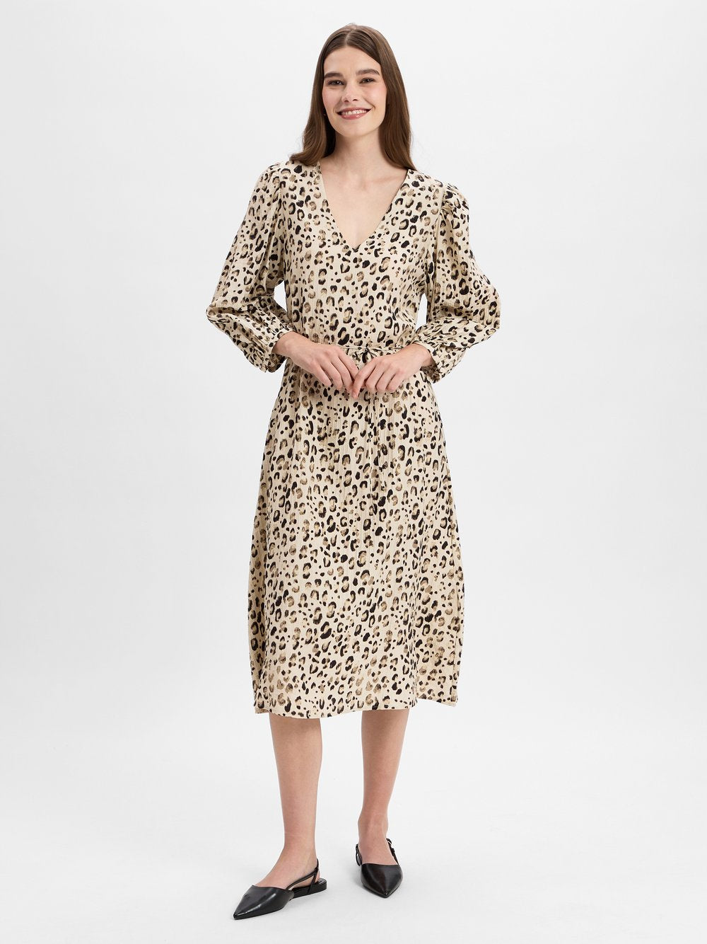 Msch Copenhagen Freizeitkleid Damen Viskose gemustert