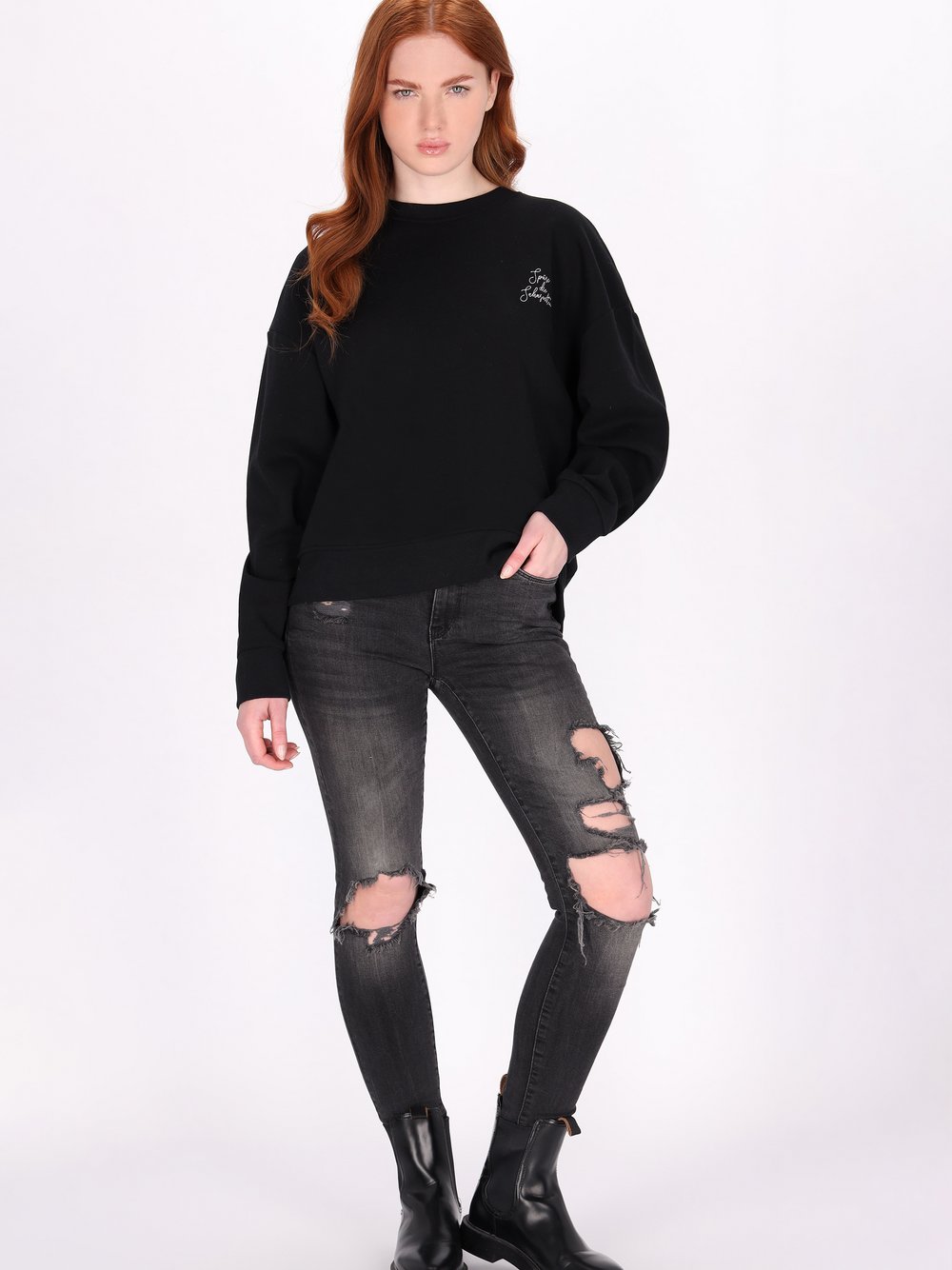 Dreimaster Sweatshirt Damen Baumwolle