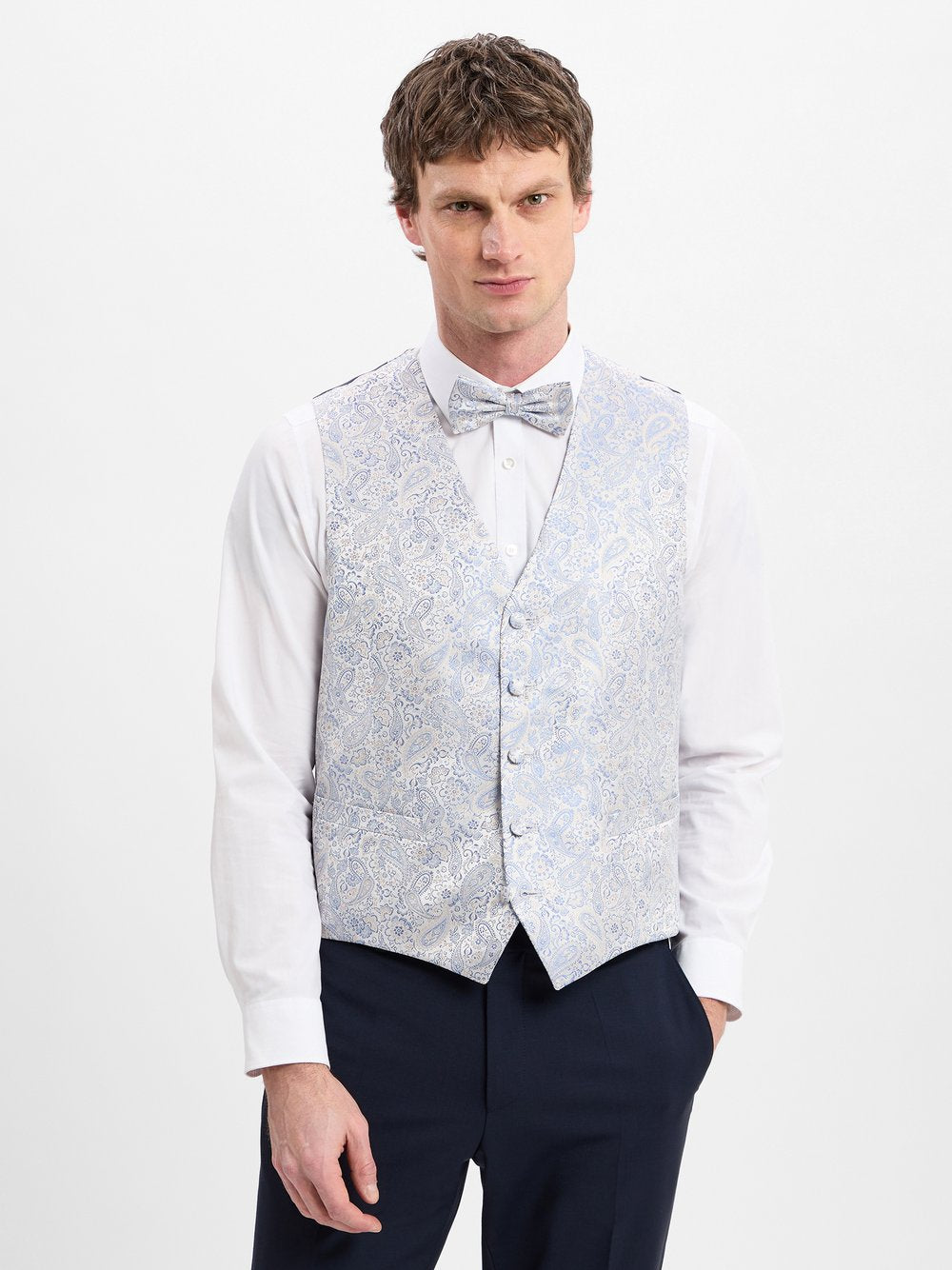 Digel Fliege und Einstecktuch Herren Regular Fit Viskose gemustert