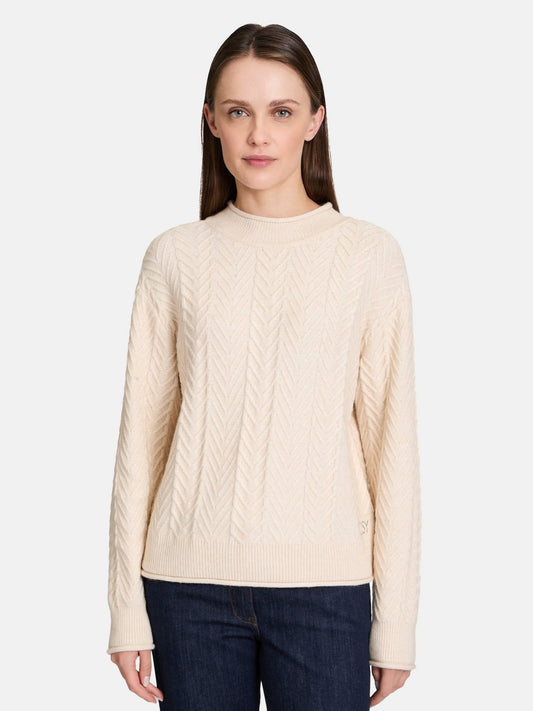 Betty Barclay Grobstrick-Pullover Damen Viskose gemustert