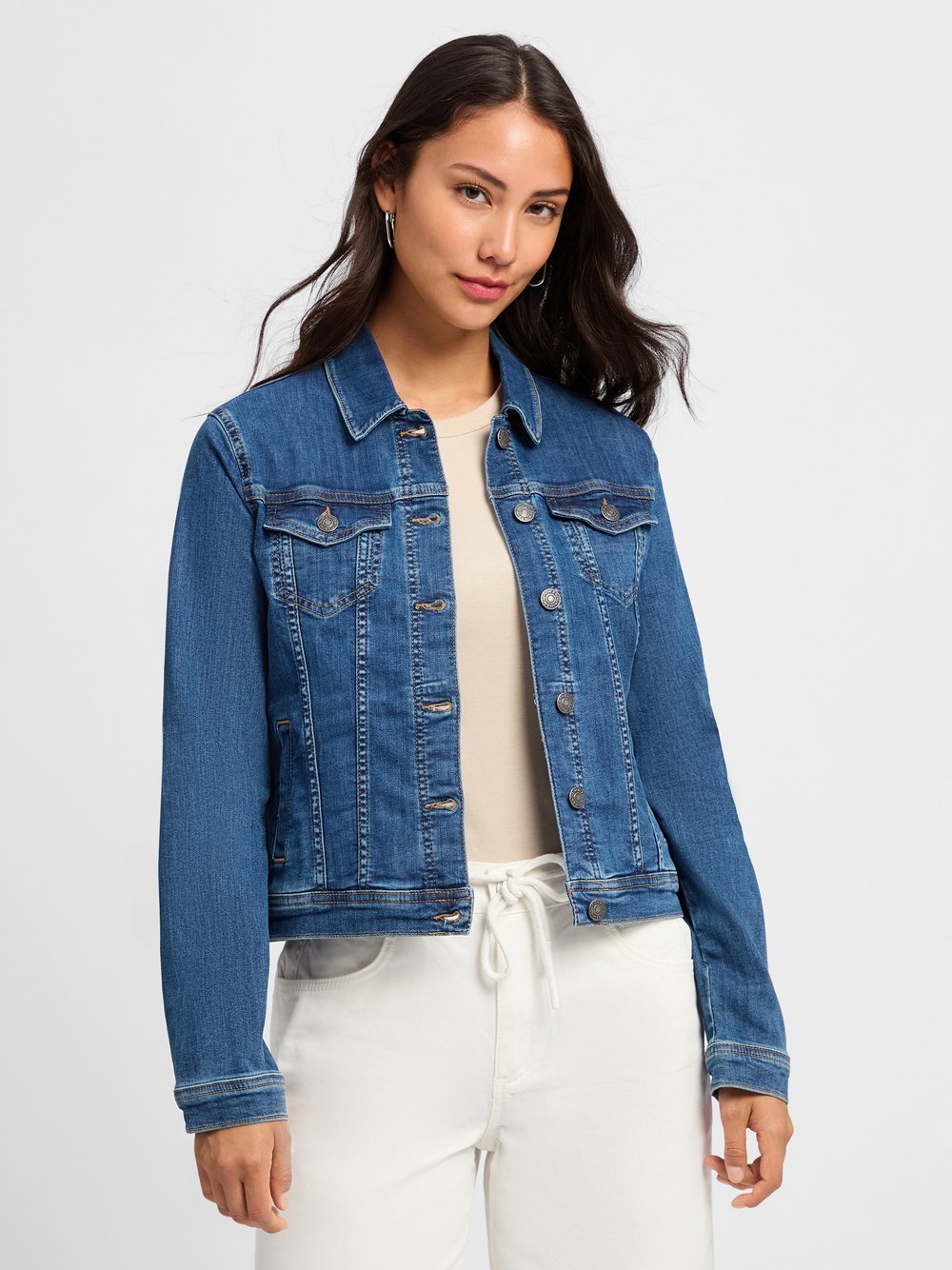 More & More Jeansjacke Damen Baumwolle
