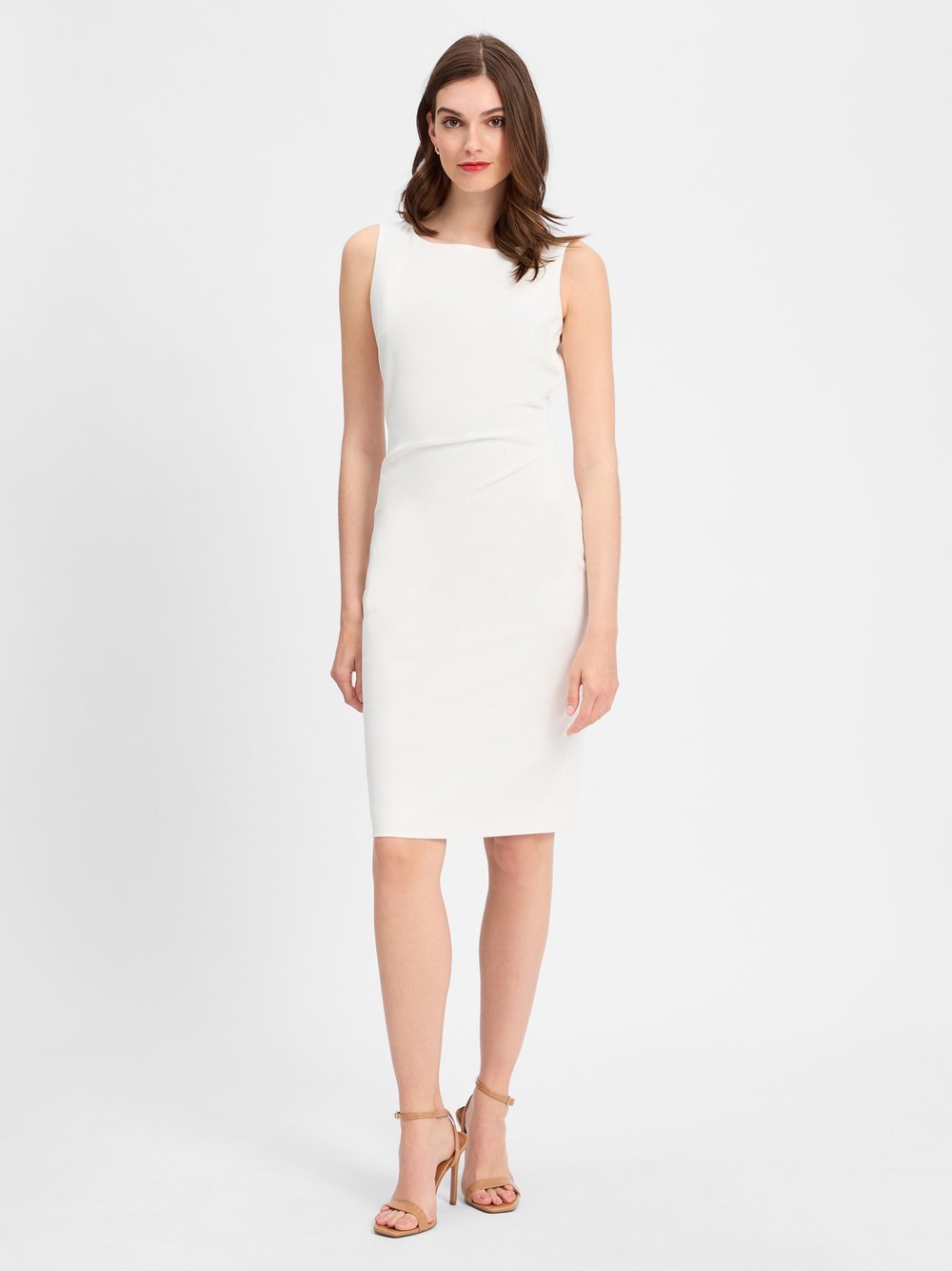 Marie Lund Etuikleid Damen Baumwolle strukturiert