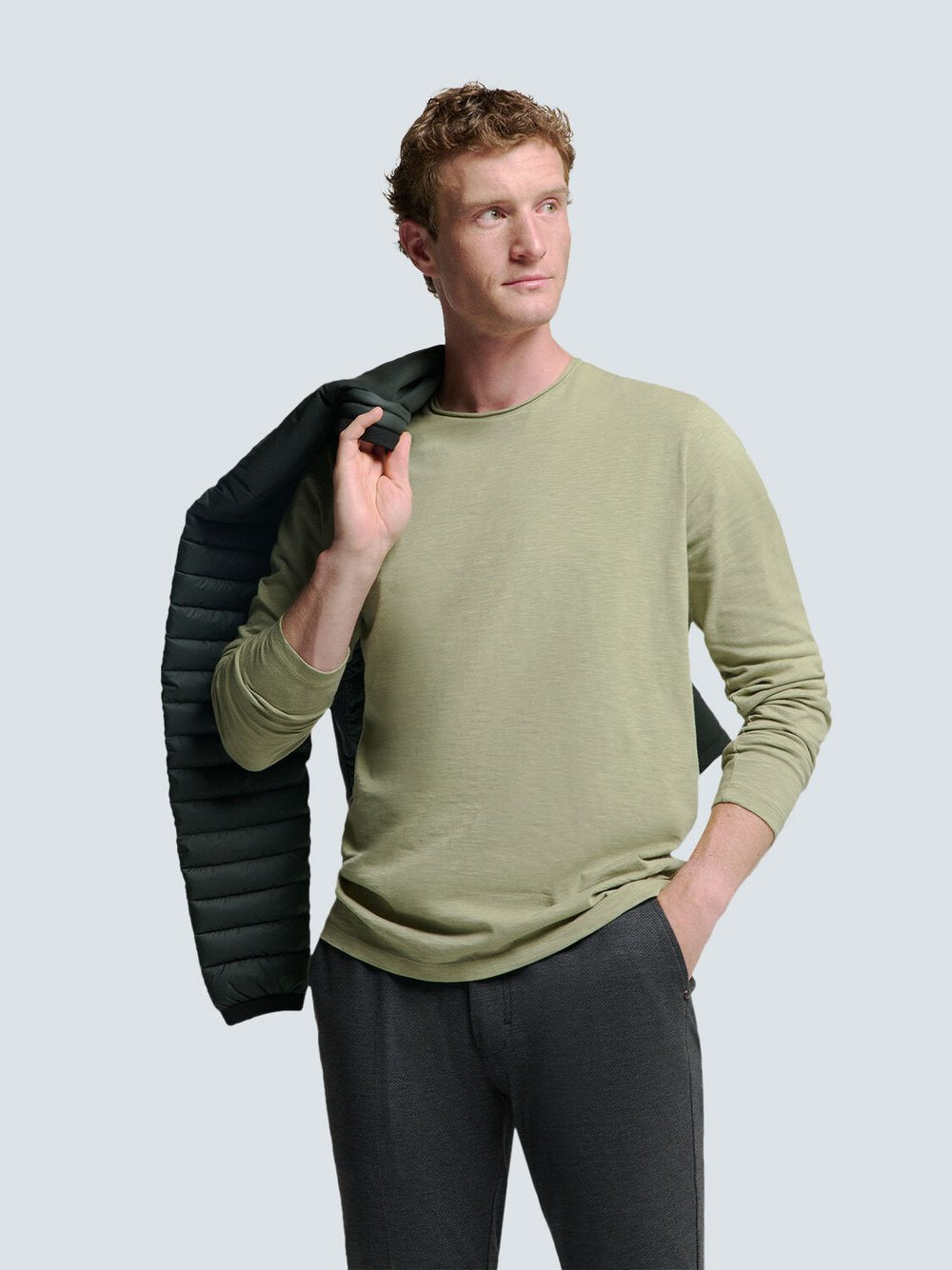 No Excess Langarm-T-Shirt Herren Baumwolle