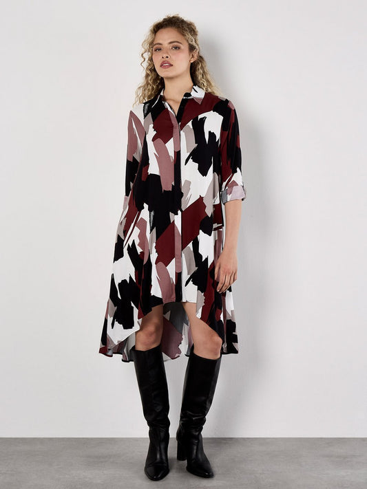 Apricot Minikleid Damen Viskose bedruckt