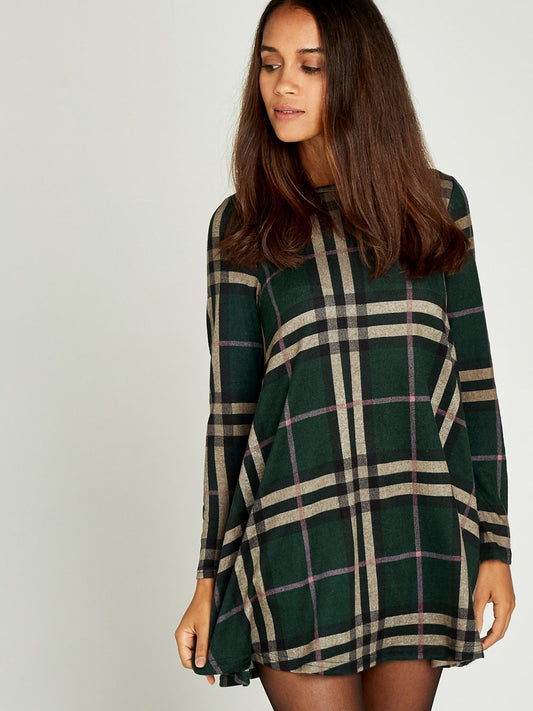 Apricot Minikleid Damen kariert