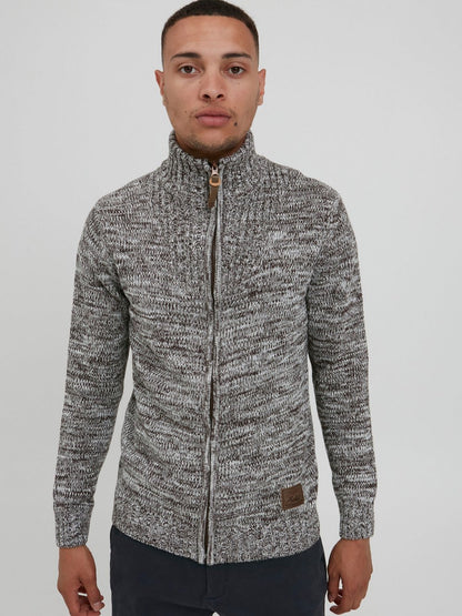 Solid Strickjacke Herren Baumwolle meliert