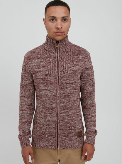 Solid Strickjacke Herren Baumwolle meliert