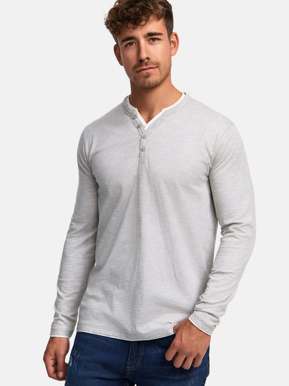 Indicode Langarmshirt Herren Baumwolle