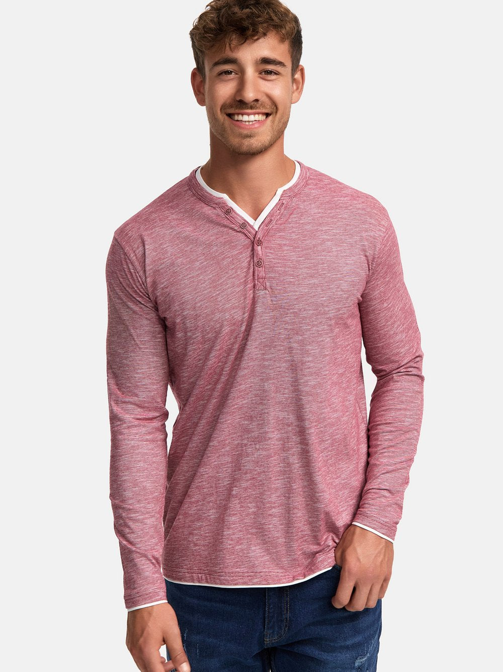 Indicode Langarmshirt Herren Baumwolle