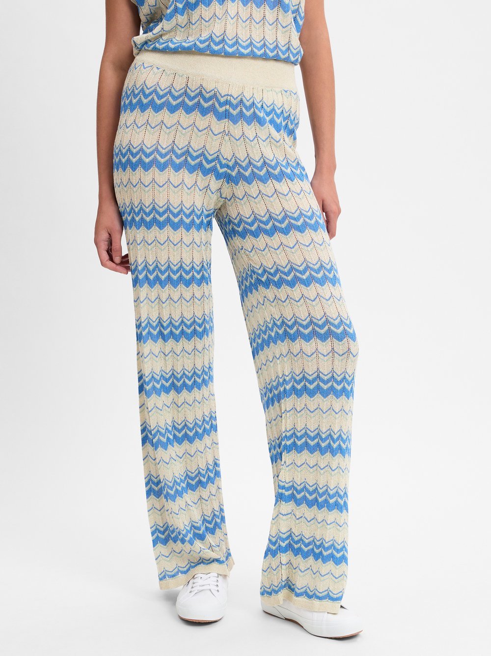 Vila Weite Hose Damen Viskose gemustert