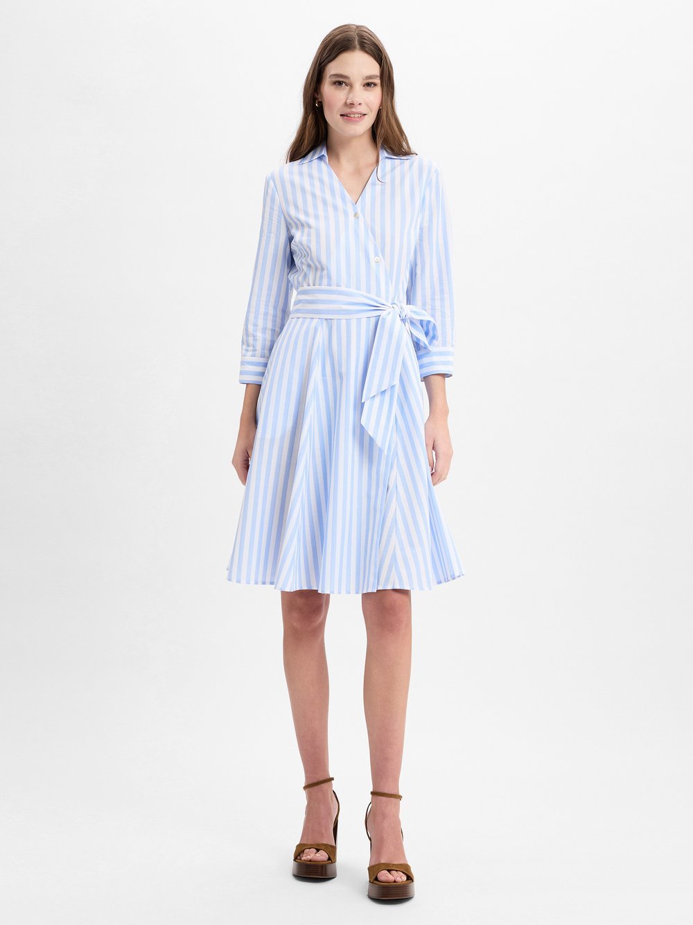 Marie Lund Freizeitkleid Damen Baumwolle gestreift