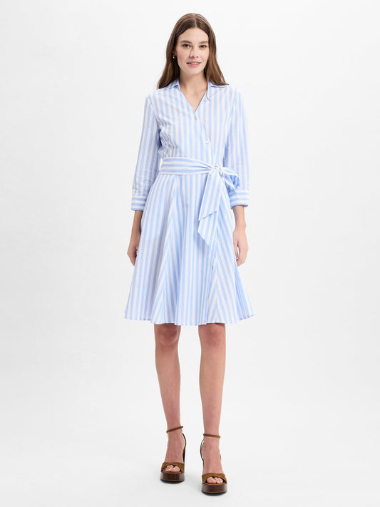 Marie Lund Freizeitkleid Damen Baumwolle gestreift