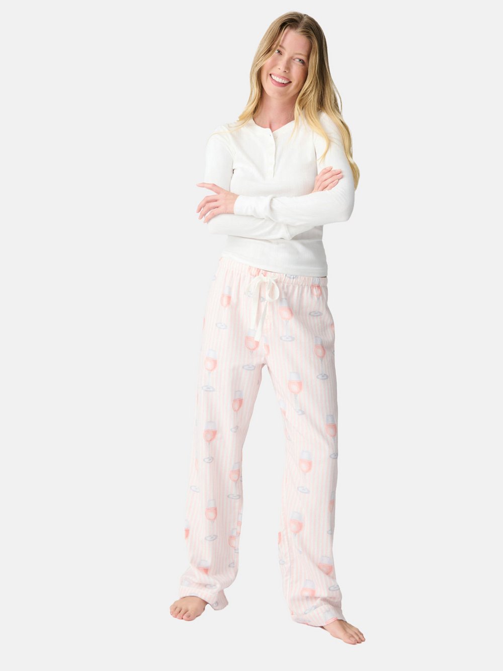 PJ Salvage Pyjamahose Damen Baumwolle bedruckt