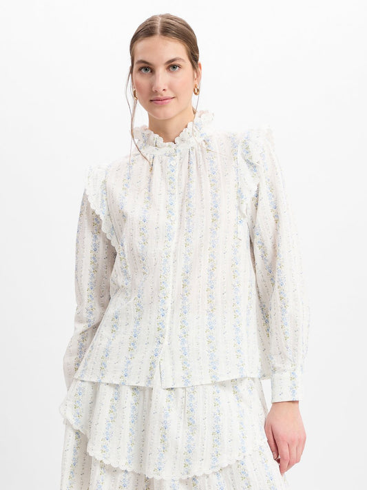 Marie Lund Sommerbluse Damen Baumwolle gemustert