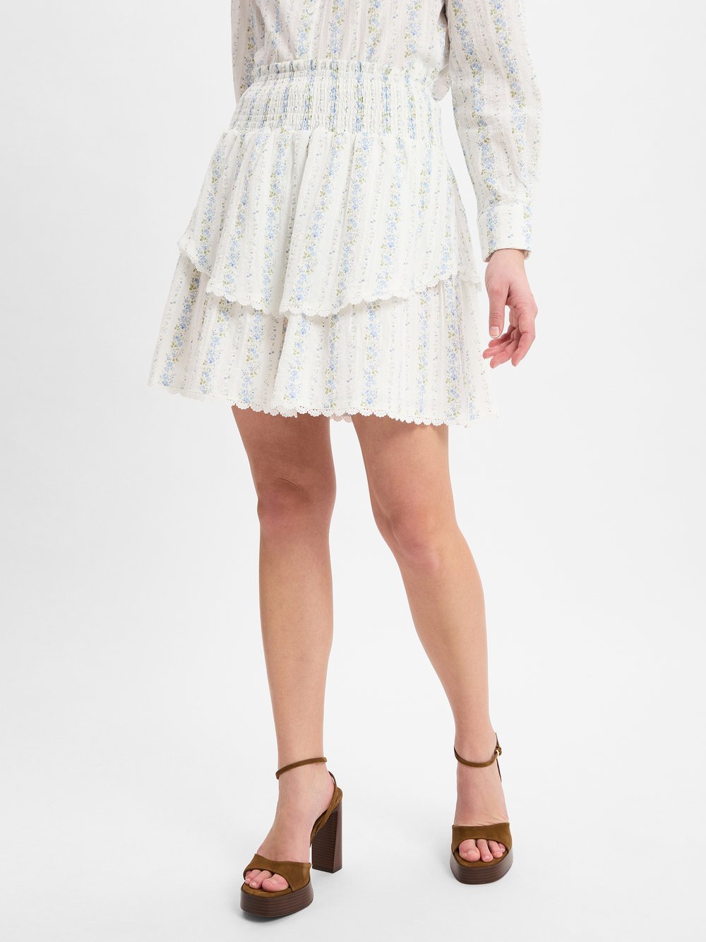 Marie Lund Mini-Volantrock Damen Baumwolle gemustert