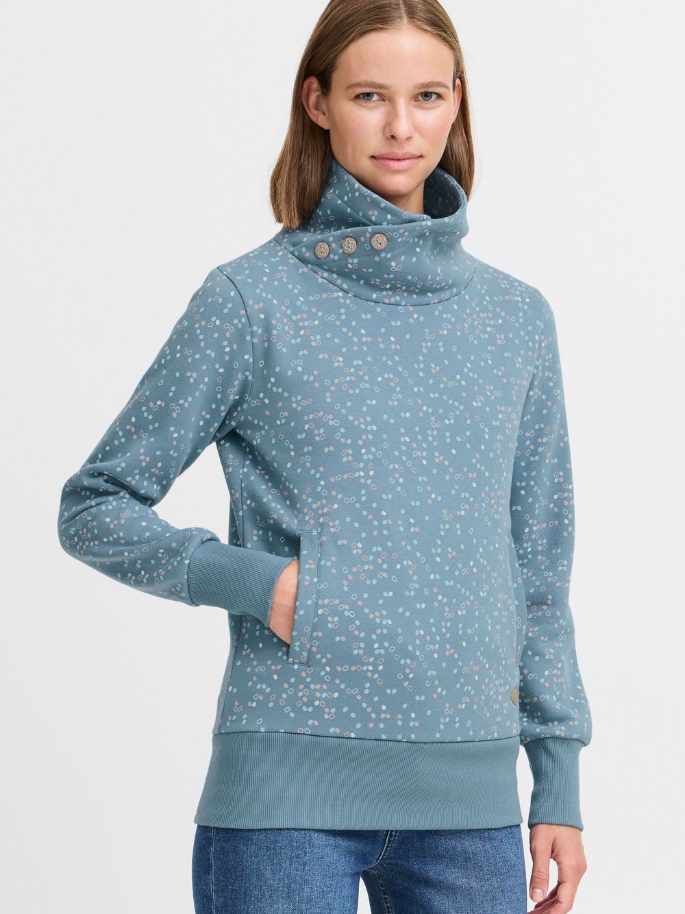 OXMO Sweatshirt Damen gemustert
