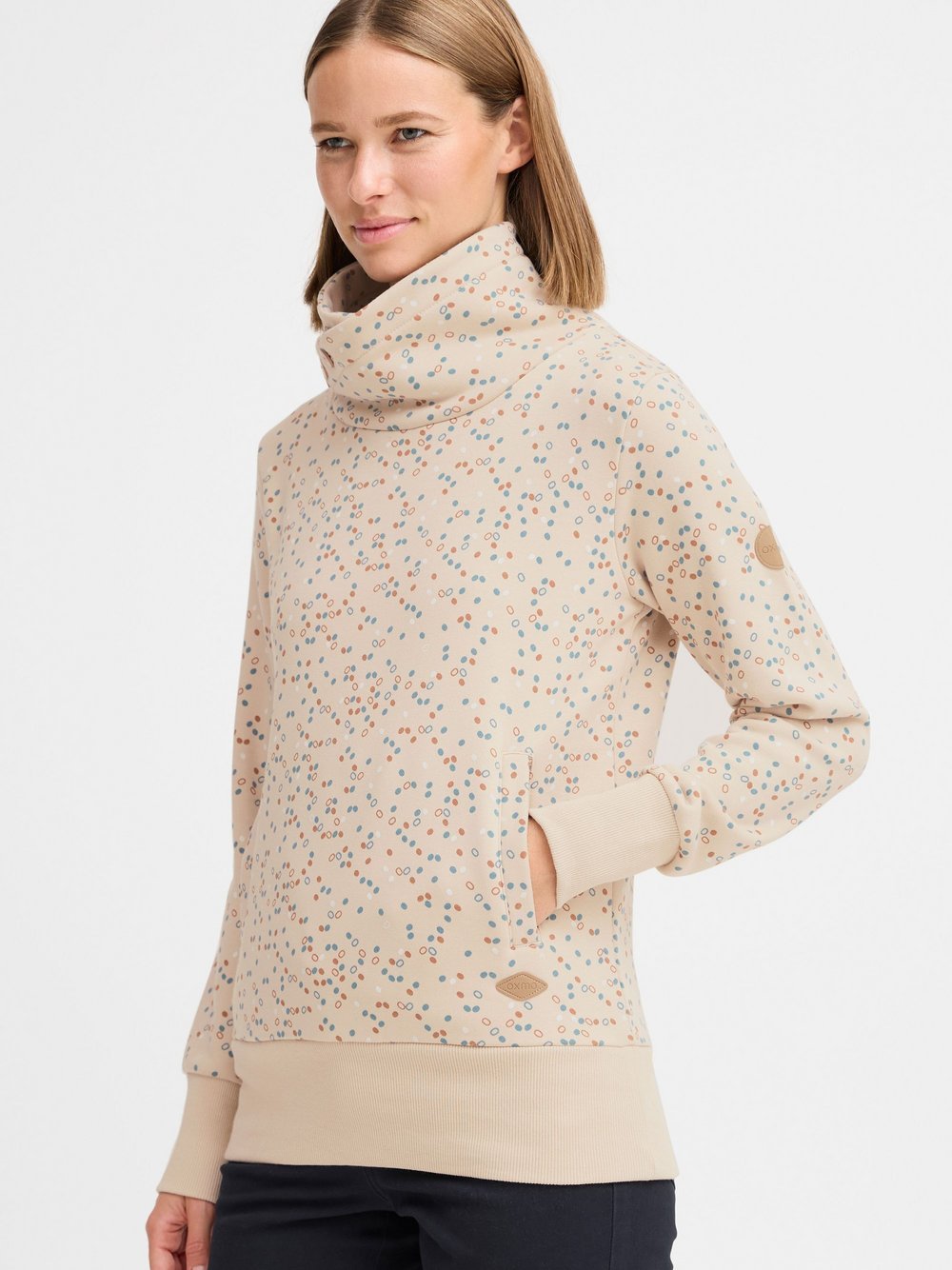 OXMO Sweatshirt Damen gemustert