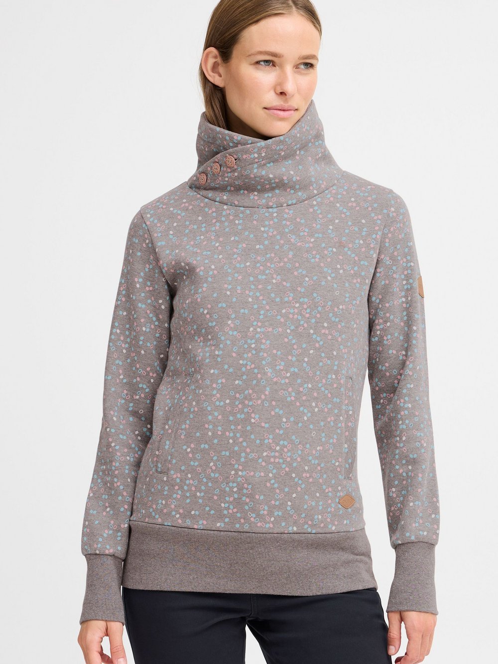 OXMO Sweatshirt Damen gemustert