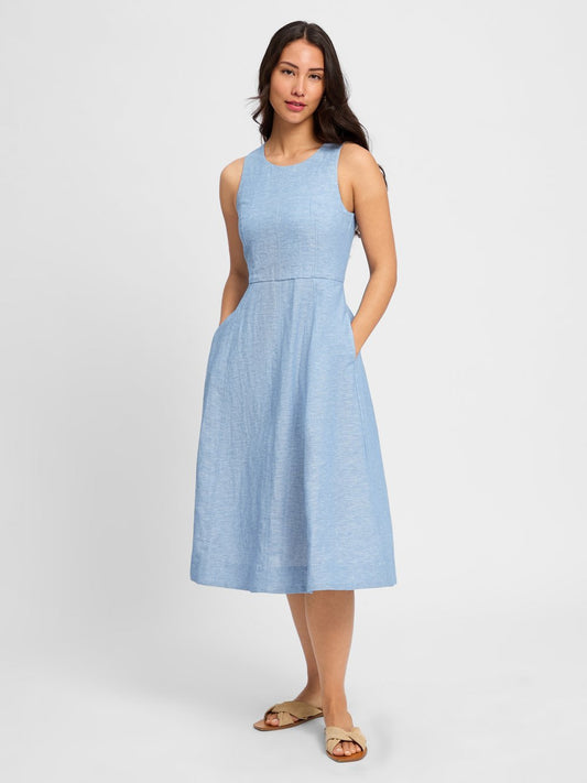Ambiance Kleid Damen Baumwolle meliert