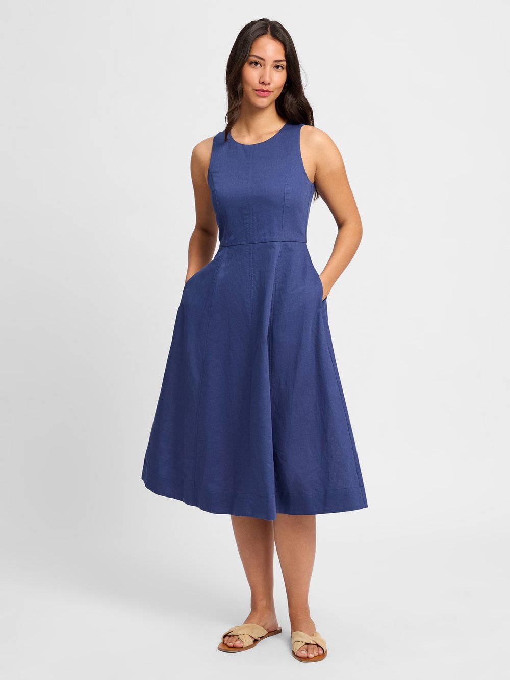 Ambiance Kleid Damen Baumwolle meliert
