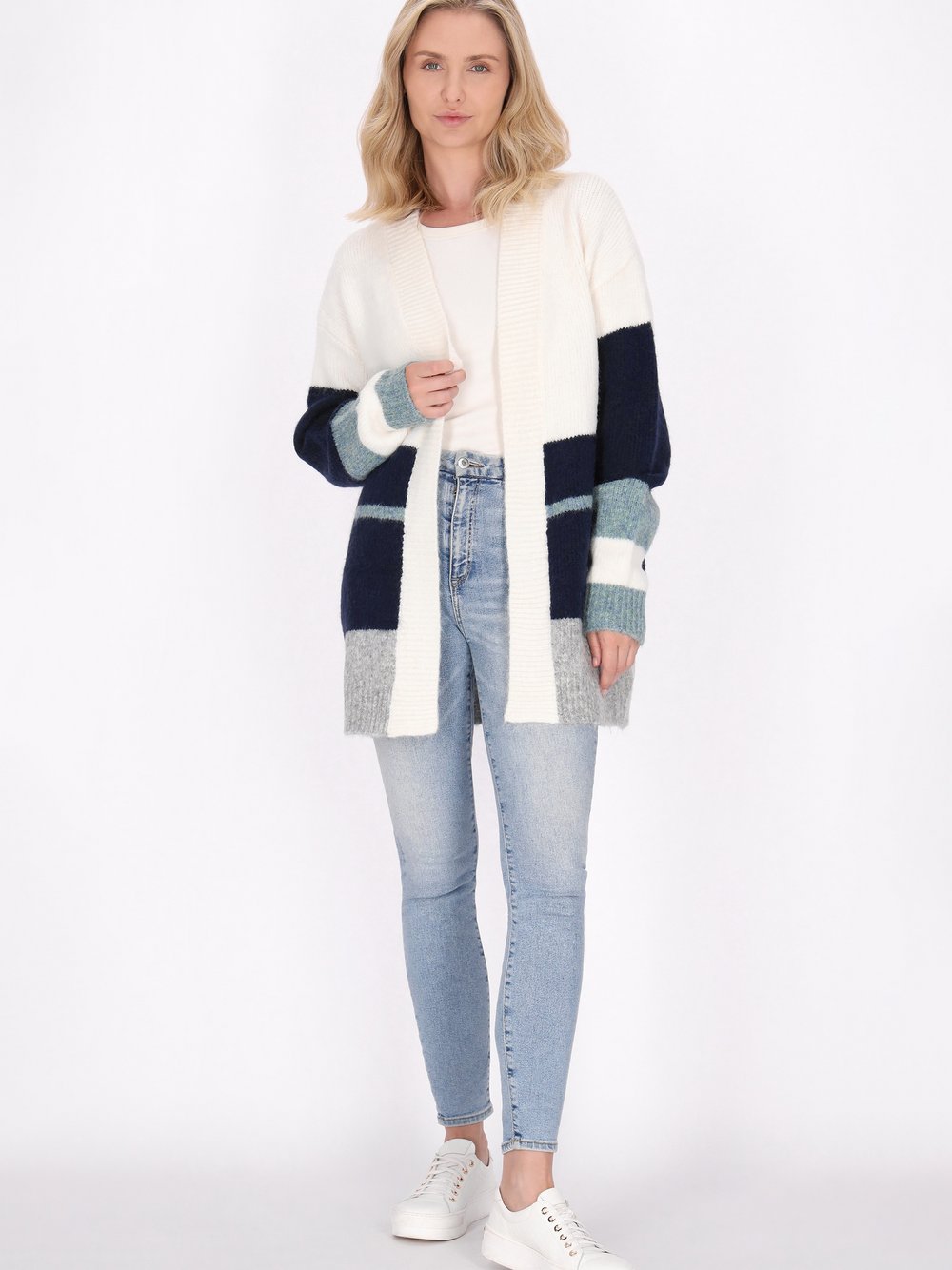 Usha Strickjacke Damen Polyamid gestreift