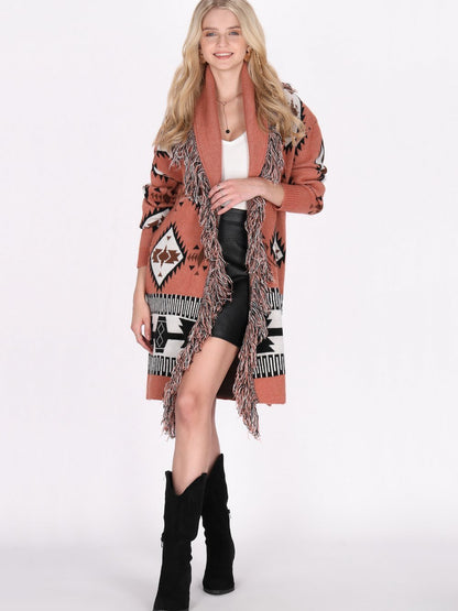 IZIA Strickjacke Damen gemustert