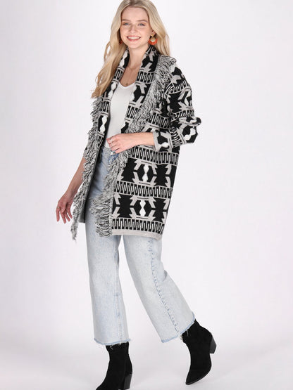 IZIA Strickjacke Damen gemustert