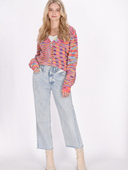 IZIA Strickjacke Damen gemustert