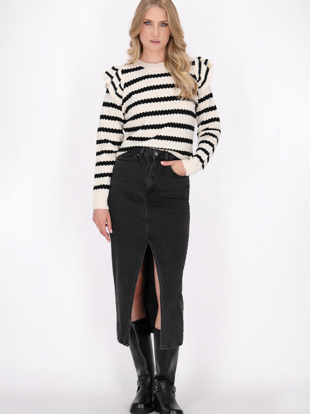 Dreimaster Zur Seite fahren Damen gemustert