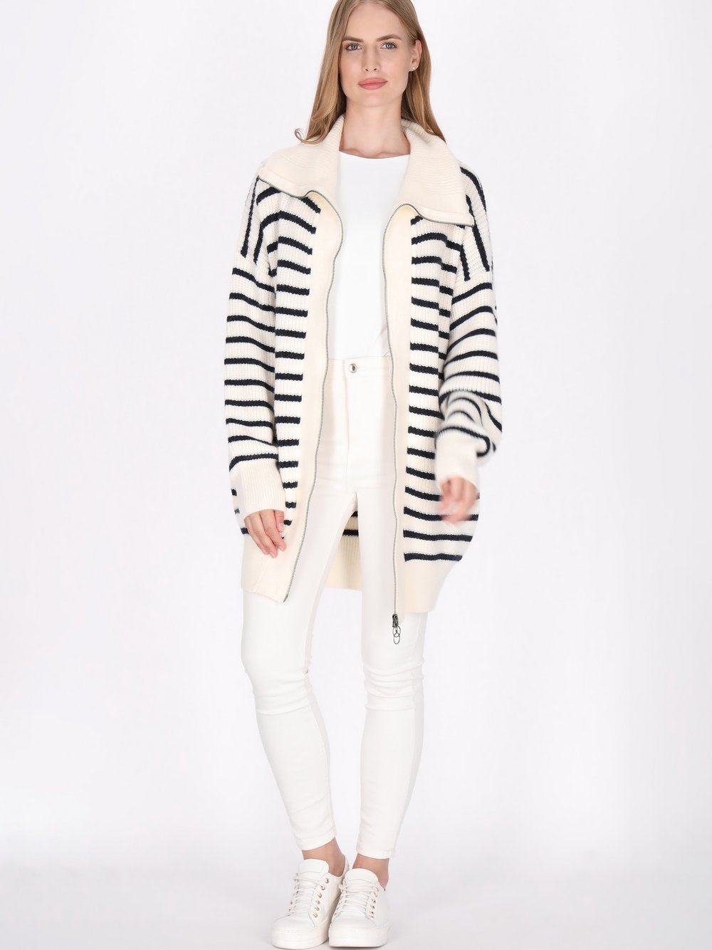 Dreimaster Strickjacke Damen gestreift