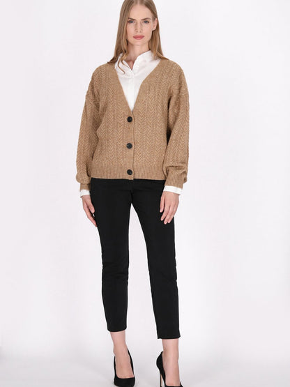 Dreimaster Strickjacke Damen gemustert