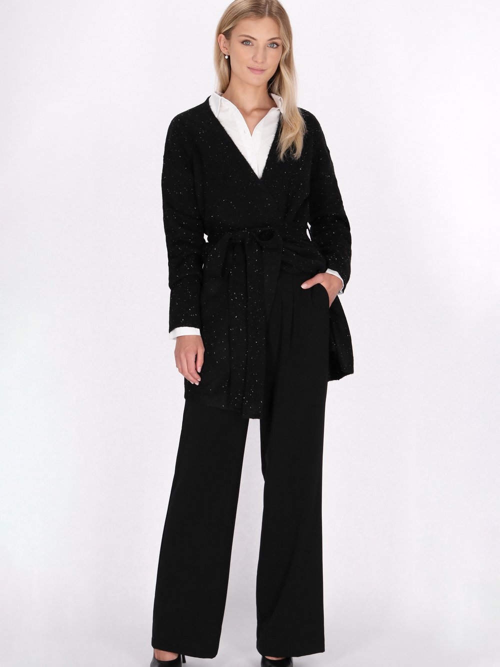 Dreimaster Strickjacke Damen meliert