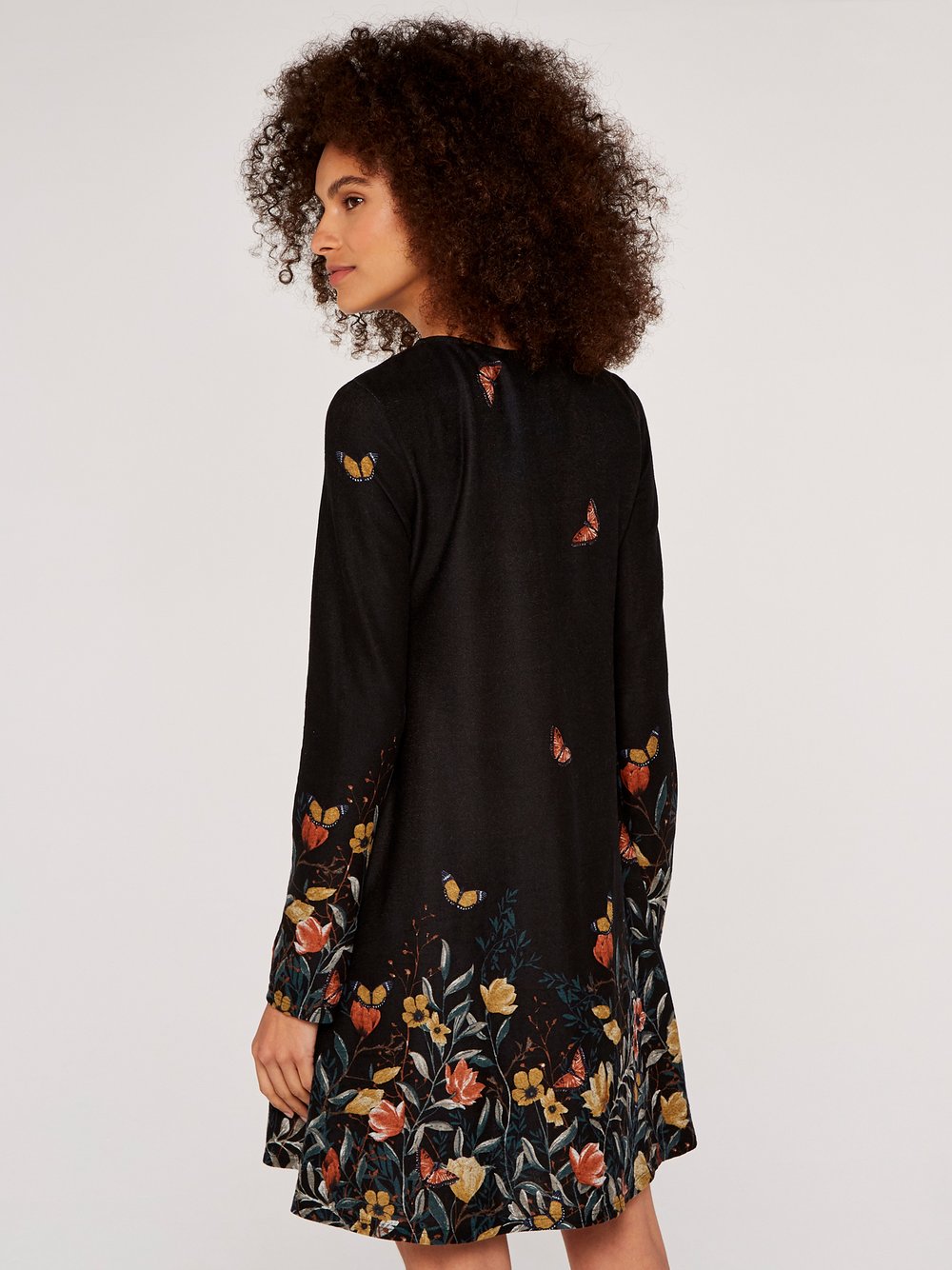 Apricot Minikleid Damen gemustert